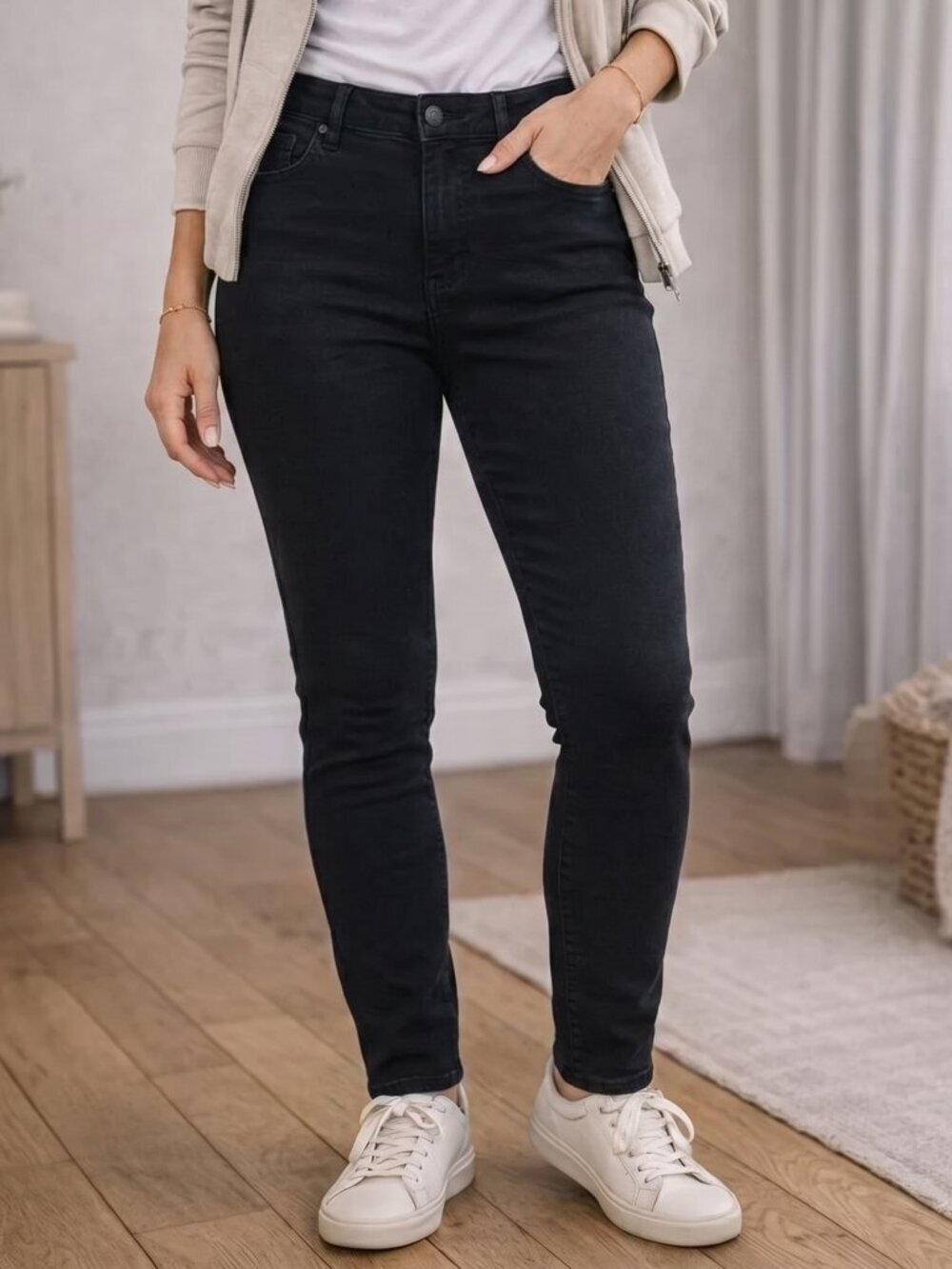 PARASUCO WOMENS BLACK  SKINNY JEANS (SZ14)